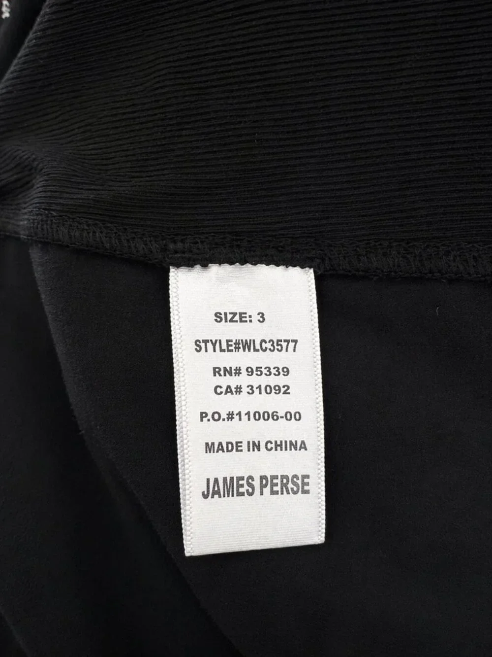 James Perse Black Shirt Size 3 Stretch Side Panels Chic Minimalist Top - Picture 5 of 6